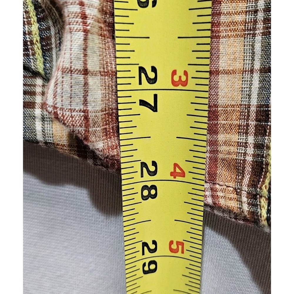 Royal Robbins Shirt Mens Large Metal Snap Plaid Country Cowboy Flap Pockets - Picture 9 of 9